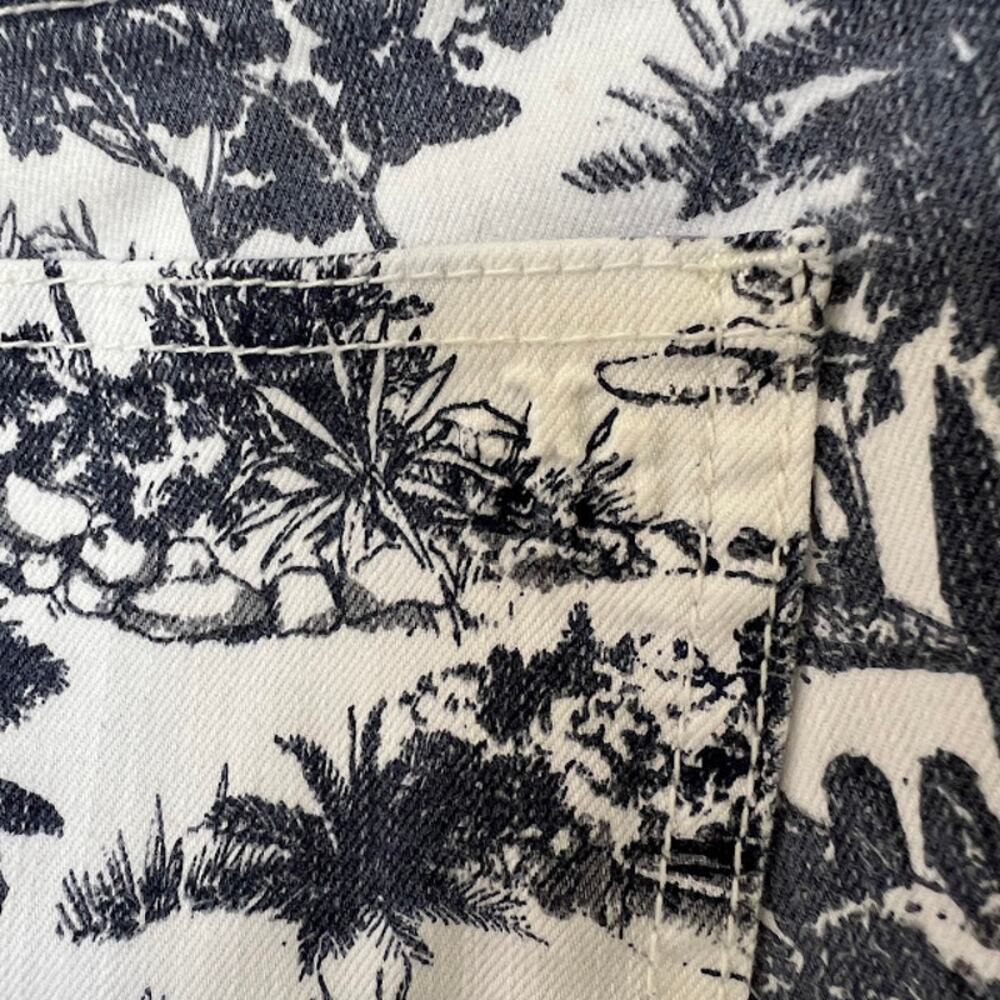 Tory Burch Women's Tropical Toile Print Crop Jeans 28 Straight Leg Denim - Picture 6 of 9